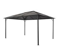Cenador Con Tejado Aluminio 4x3x2,6 M Negro Vidaxl