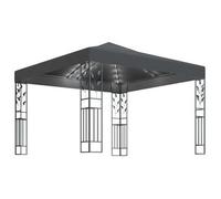 vidaXL Carpa Cenador de Jardín con Tira de Luces 3x3 m 180 g/m² Parasol Color Blanco, Taupé, Antracita y mas