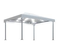 Cenador Con Tira De Luces Led Aluminio Crema 400x300 Cm Vidaxl