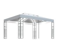 vidaXL Cenador con Tira de Luces 4x3x2,7 m Pérgola Parasol Carpa Jardín Color Blanco, Antracita, y mas