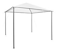 Cenador de 3 x 3 x 2,9 m, color blanco, 180 g/m², con estructura de acero | Tela Oxford, revestimiento de PA, antipolvo, protección solar, marco de acero resistente, duradero