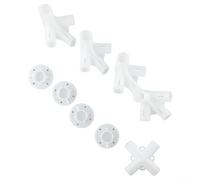 Cenador de 9 piezas para piezas de repuesto con accesorios de junta de esquina, conectores centrales de techo y patas de toldo para juntas de estructura de toldo de 3 x 3 m