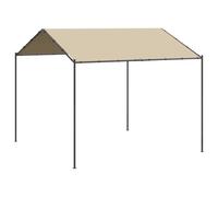 Cenador de acero 3 x 3 m, color beige, de acero con recubrimiento en polvo y poliéster impermeable, espaciosa carpa para eventos para jardín, terraza y camping