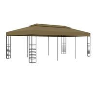 Cenador De Jardín 6x3x2,7 M Gris Taupe 180 G/m² Vidaxl