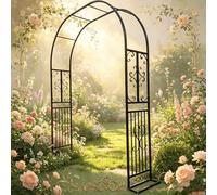 Cenador de jardín de metal resistente para plantas trepadoras, elegante arco de boda para eventos al aire libre, patios y patios traseros, estructura de acero duradera de 300 x 40 x 230 cm, perfecto