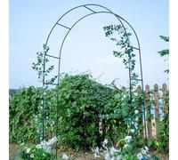 Cenador de pérgola de metal resistente al óxido, arco de jardín verde oscuro estable para plantas trepadoras, base de enrejado de 100 x 220 cm, perfecto para bodas, fiestas y decoración al aire libre