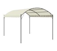 Cenador de Tela Color Crema para Exterior | Estructura de Acero Resistente, Dosel de Poliéster, Fácil Montaje, Ideal para Fiestas y Camping
