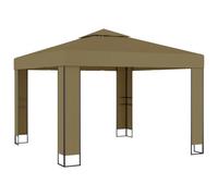 Cenador Doble Techo Gris Antracita 3x3 m