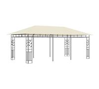 Cenador Exterior Crema 6x3x2,73 M Estructura Metal | Mosquitera Incluida, Tejado Protector Solar, Montaje Rapido, Ideal Jardin Patio
