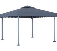 Cenador gris antracita aluminio 300x300 cm