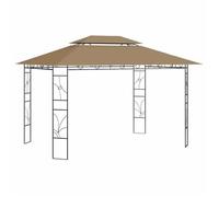 vidaXL Cenador 4x3x2,7 m 160 g/m² Parasol Pérgola Jardín Patio Toldo Color Crema, Antracita, Taupé y mas