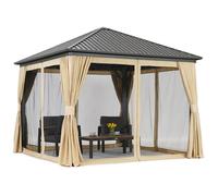 Cenador metálico Cerdeña Premium 3x3 Garden Point beige
