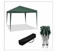 Cenador plegable 300x300 cm - portátil con bolsa de transporte, techo emergente para exterior y fiestas - verde