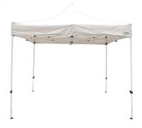 Cenador Plegable Ajustable con Estructura de Acero, 300x300x220/320 Cm, Blanco