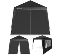 Cenador plegable Capri negro 3x3m incl 2 paredes laterales