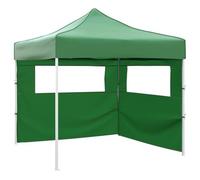 Cenador Plegable Con 2 Paredes Verde 3x3 M Vidaxl