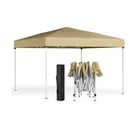 Cenador Plegable Portátil 3 x 3 m para Jardín y Terraza Beige