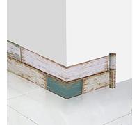Cenefa Adhesiva para Paredes, Adhesivo Impermeable Azulejos Adhesivo Zócalo Papel Tapiz Autoadhesivo Suelo Borde Grano Madera Mate Baño Cocina Sala Estar Hogar Decoración(20x120 cm/7,9x47,2in)