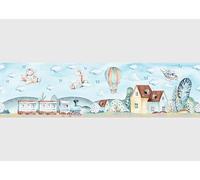 Cenefa autoadhesiva Zug AG Design AWBD 8028 | Adhesivo decorativo para habitación infantil | Cenefa de pared para niña y niño | lámina multicolor, ancho 500 cm x alto 14 cm