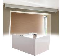 Cenefa de madera extra larga para montaje en techo o pared, cenefa decorativa de 2,2 m / 7.2ft para persianas enrollables y venecianas, accesorios elegantes para el hogar para interiores elegantes
