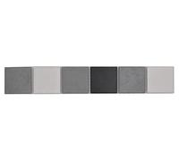 Cenefa de mosaico para pared de ducha de cerámica, color gris, 10 cenefas de mosaico