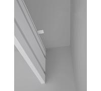 Cenefa desmontable de aluminio blanco personalizable para techo, 5 m / 16.4ft de largo, no requiere riel, eleva la decoración de tu hogar sin esfuerzo