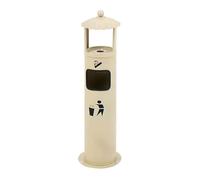 Cenicero de acero inoxidable para eliminación de colillas de cigarrillos, contenedor grande a prueba de óxido para fumadores al aire libre con forro interior, ideal para uso comercial