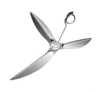 Ceniza de metal para barredora para parrilla Weber 22.5, kit de limpieza eficiente de un solo toque para mantenimiento de barbacoa de carbón Master-Touch, color plateado