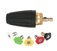 CENPEK Boquilla turbo giratoria, 1.8GPM 3000PSI 035 lavadora a presión rotativa boquilla Turbo 1/4 "conexión rápida, lavadora a presión limpiador pistola boquilla set de accesorios
