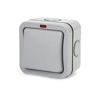 CENPEK Interruptor para exteriores, interruptores individuales resistentes a la intemperie, cubiertas de enchufes conmutados IP66, caja de enchufes a prueba de intemperie de pared exterior de 10 A