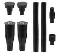 CENPEK Kit de boquillas para Bomba de Estanque de 8 Piezas, Bomba de Fuente de jardín de plástico, Juego de Cabezales de Cascada, Kit de Cabezal de Boquilla para Fuente pequeña (Negro)