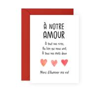 Central 23 Carte Anniversaire Pour Homme - À Notre Amour - Carte De Voeux Pour Mari Femme - Cadeau Amoureux Pour Petite Amie Petit Ami - Saint Valentin - Livrée Avec Autocollants - Par