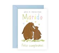 Central 23 de cumpleaños para mi esposo - Para mi increíble esposo - Tarjetas de felicitación para mi pareja - de cumpleaños de mi esposa - Regalos para él y hombres - Incluye pegatinas divertidas