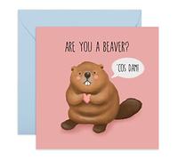 Central 23 Divertida tarjeta de aniversario de boda - Are You A Beaver - Tarjeta humorística de San Valentín para marido, esposa, novio, novia - tarjeta de aniversario para hombre y mujer