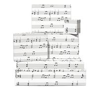 CENTRAL 23 Papel de regalo blanco, 6 hojas de papel de regalo y etiquetas, notas musicales, música, papel de regalo de cumpleaños para hombres y mujeres, viene con divertidas pegatinas, reciclable