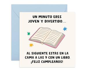 Central 23 Tarjeta Cumpleaños Libro Lector Graciosa Viejo Amigos Familia Humor Viene Con Pegatinas Regalo Cumpleaños Lindo Regalo