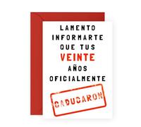 Central 23 Tarjeta De 30 Cumpleaños Para Hombres Y Mujeres - 30 Años - Treinta - Tarjetas De Cumpleaños Divertidas Para Hijo O Hija - Regalo Para Un Amigo - Viene Con Pegatinas