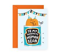 Central 23 Tarjeta de cumpleaños para marido, tarjeta de cumpleaños para novio, My Favorite Human Bean, tarjeta de cumpleaños para hombre mujer