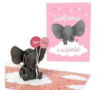 Central 23 Tarjeta Emergente De Elefante - Tarjeta De Felicitación Para Baby Shower Embarazo - Tarjeta Pop Up 3D Para El Nacimiento De Niña Nieta Sobrina - Viene Con Pegatinas