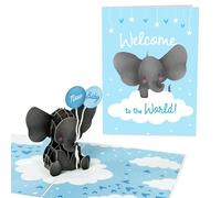 Central 23 Tarjeta Pop Up De Elefante - Tarjeta De Felicitación 3D Para Baby Shower Embarazo - Tarjeta Emergente Para El Nacimiento De Un Bebé, Nieto, Sobrino, Hermano - Viene Con Pegatinas