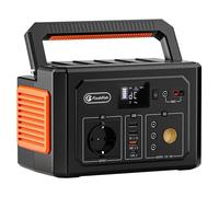 Central eléctrica portátil FlashFish K53, capacidad 400?Wh, batería de iones de litio 109200?mAh, salida CA 400?W, 8 salidas, USB?A/USB?C QC3.0, entrada CC 15?V/4?A, 3 métodos de carga, luz LED integr