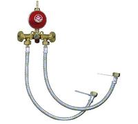 CENTRALITA para gas a 2 salidas completa de flexibles, regulador y válvula de seguridad.