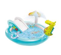 Intex Centro de Juegos Cocodrilo con Tobogán 57165NP - Piscina Infantil Multijuegos 201x170x84 cm
