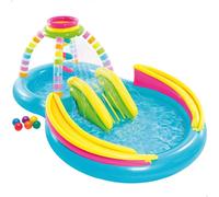Centro de juegos hinchable agua intex espiral con tobogán, juego de bolas y difusor
