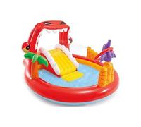 Centro Juegos Hinchable Intex Happy Dino - Tobogán Acolchado - Aro Hinchable - Diversión Acuática