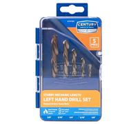 Century brocas y herramientas 74105 para zurdos juego de brocas, 5 piezas