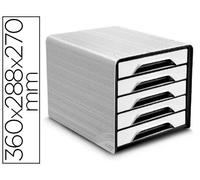 Cep Fichero de sobremesa de 5 cajones blanco/negro 360x288x270 mm