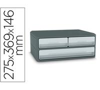 Cep Fichero de sobremesa Moov Up 3 cajones Gris 275x369x146 mm