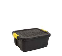 CEP HW444 Caja de Almacenamiento 24 l, Plástico, Negro y Amarillo, 50x40x20 cm