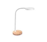 Cep Lámpara de escritorio LED blanco y madera con brillo regulable